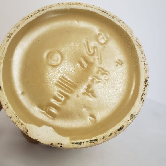 Vintage Hull Pottery Tan Tulip Vase with Pedestal Base and Glazed Finish MCM - Picture 3 of 7